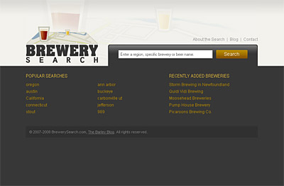 Brewery Search Screenshot