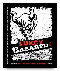Stone Lukcy Basartd Ale label