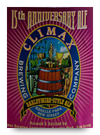 Climax Brewing 15th Anniversary Ale label