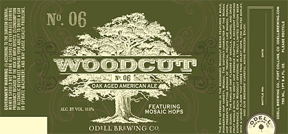 Odell Brewing Woodcut #6 label