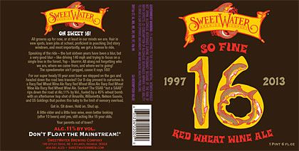 Sweetwater Red Wheat Wine label