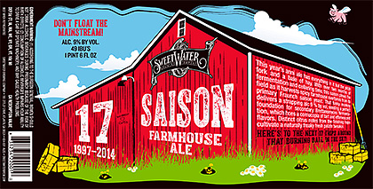 Sweetwater Brewery 17th Anniversary Saison label