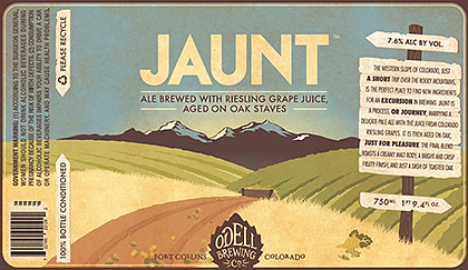 Odell Brewing introduces Jaunt, an Oak Aged Ale brewed with Colorado Riesling Grapes photo