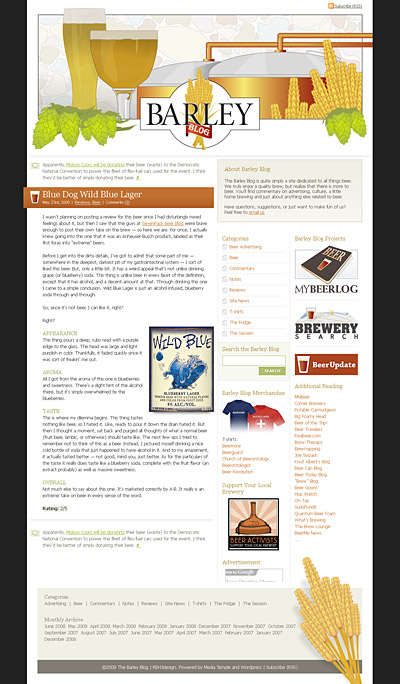Barley Blog Screenshot