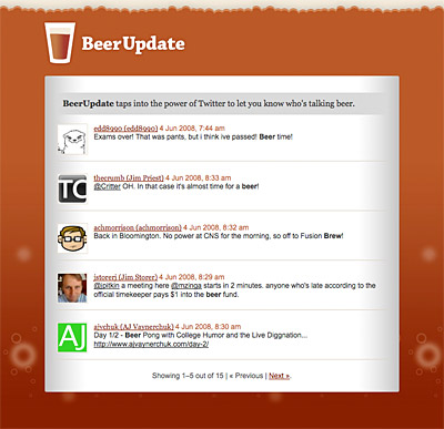 BeerUpdate.com Screenshot