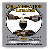 Beer Label: Avery Collaboration Not Litigation Ale
