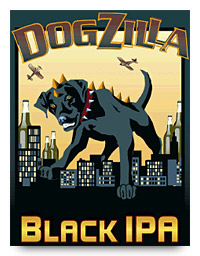 Beer Label: Laughing Dog Dogzilla Black IPA