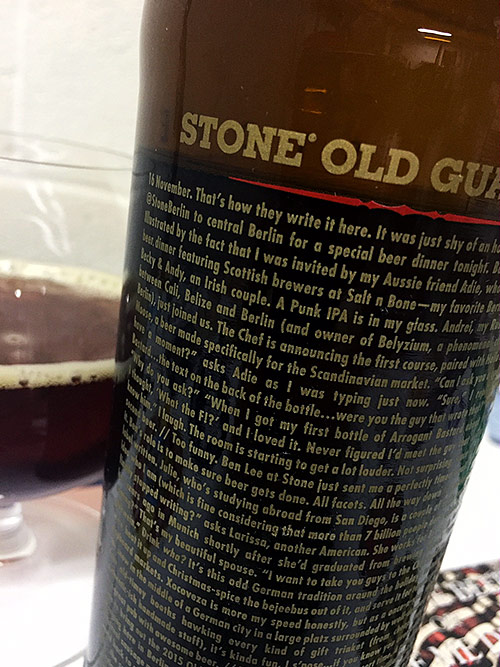 Stone Old Guardian Dry-hopped with Pekko Hops photo