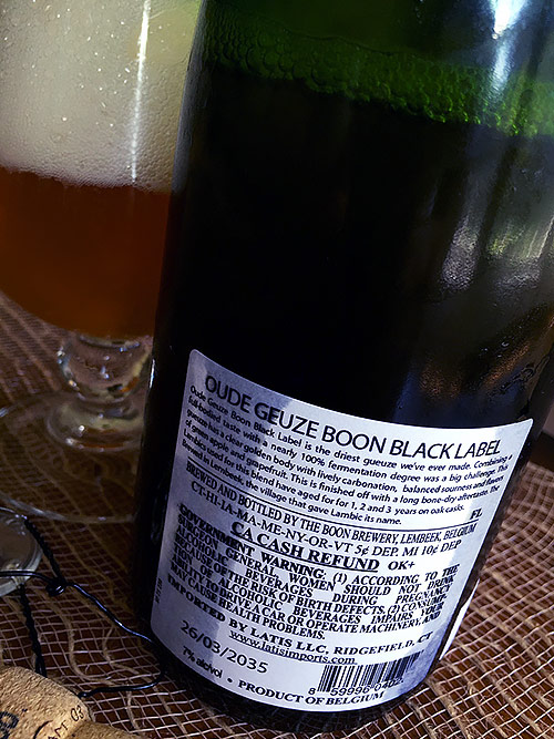 Oude Geuze Boon Black Label photo
